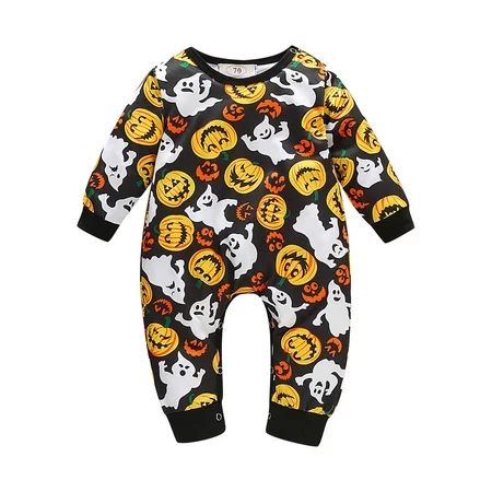 dmqupv Zip up Rompers Girl Outfits Jumpsuit Romper Costume Boy Baby Infant Halloween Pumpkin Boys Ba | Walmart (US)