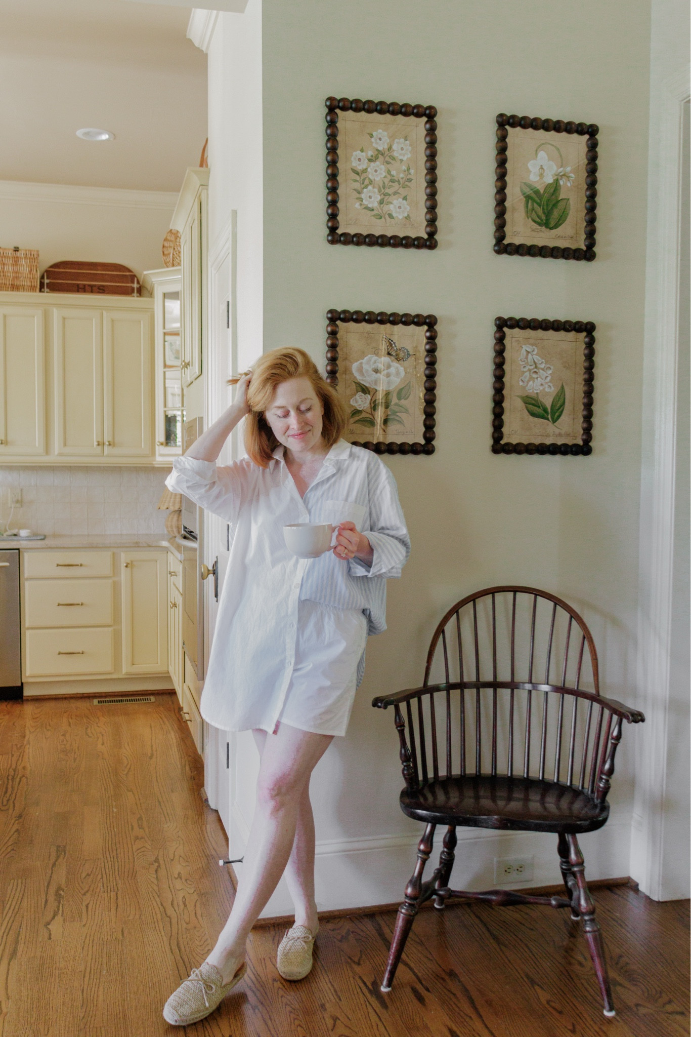 Living in this set & new raffia slip on flats that are OH SO to die for.