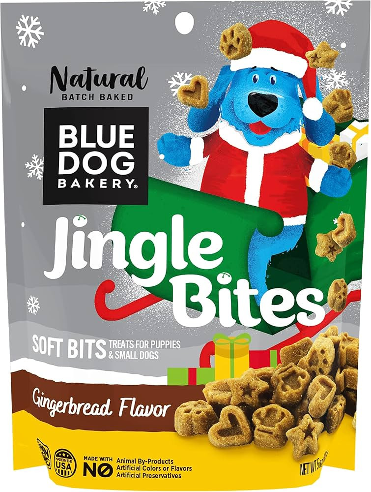 Blue Dog Bakery Jingle Bites, Gingerbread Flavor, 5 Ounces | Amazon (US)