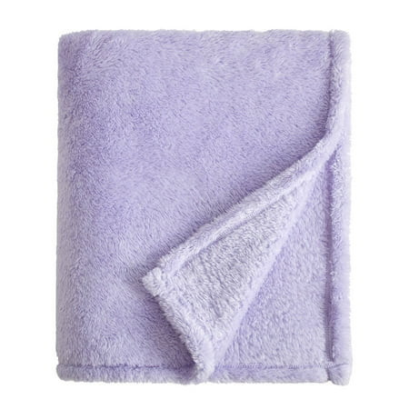 Your Zone Purple Oversized Fuzzy Throw Blanket for Kids, 72 x 50 inches | Walmart (US)