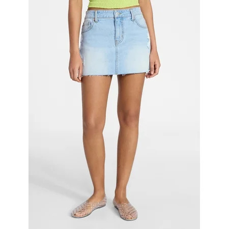 No Boundaries Denim Mini Skirt Women s XXS-XXL | Walmart (US)
