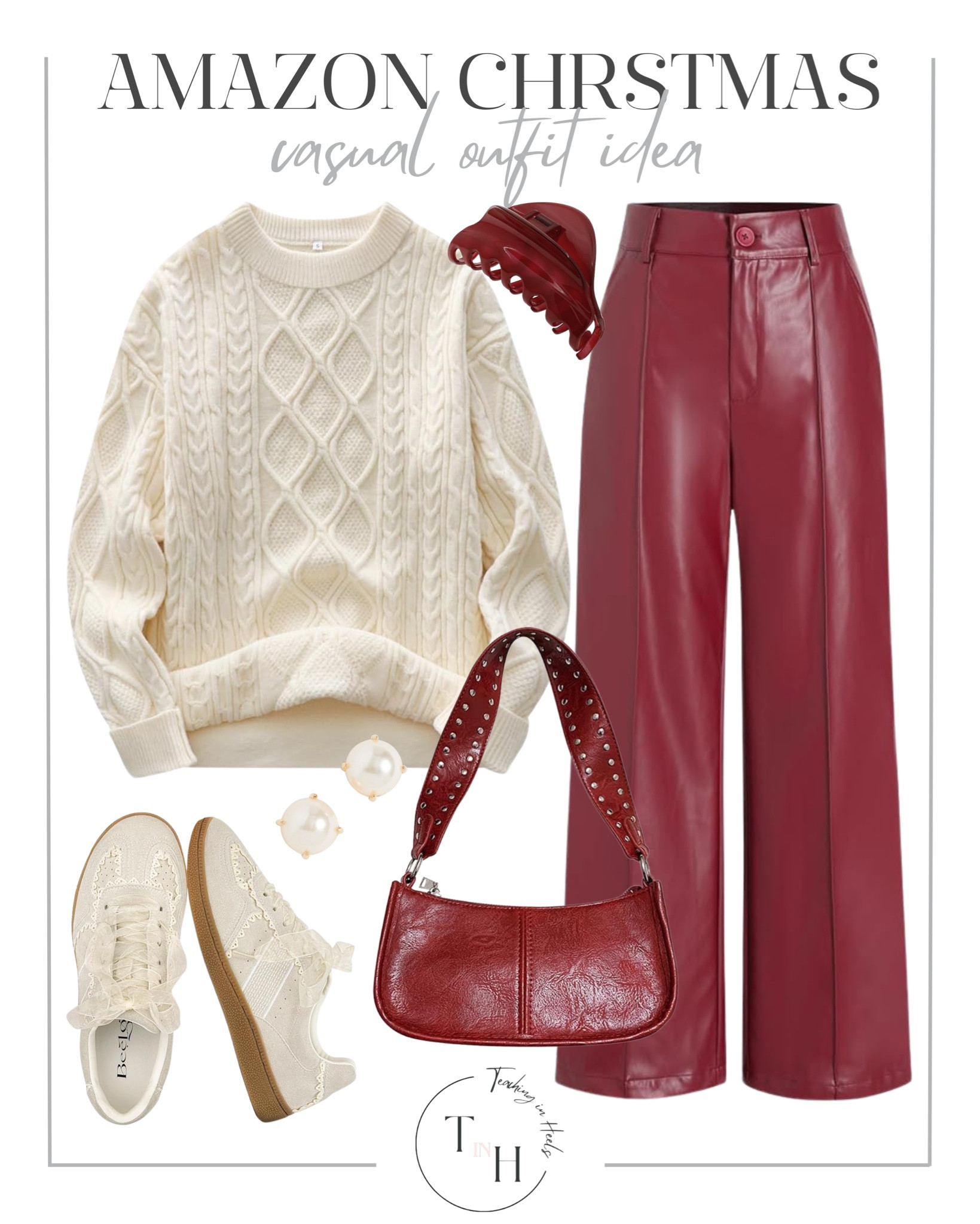 Amazon Christmas casual look

Sequin tops
Velvet dresses
Satin midi skirts
Metallic heels
Statement earrings
Festive knit sweaters
Tailored blazers
Cocktail dresses
Clutch handbags

#LTKSaleAlert #LTKSeasonal #LTKHoliday