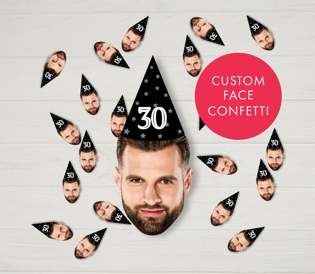 Custom Face Photo Confetti for Birthday Party Confetti for Bachelorette Party Groom's Face Cutout... | Etsy (US)