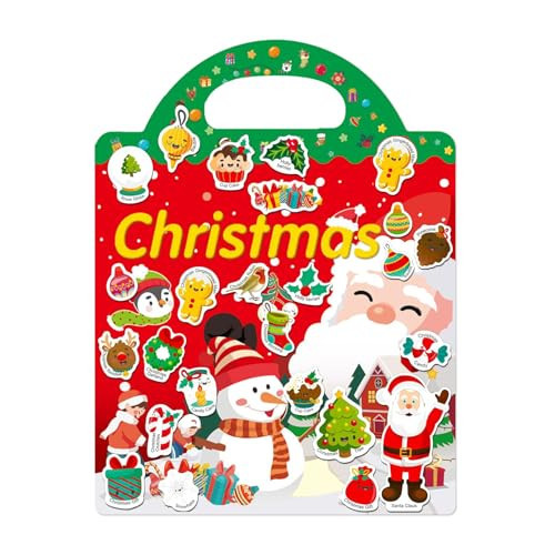 Christmas Sticker Book for Kids, Reusable Sticker Toys Boys Girls Christmas Gifts, Toddler Learning Toys Christmas Educational Gift for Toddlers Kids | Amazon (US)