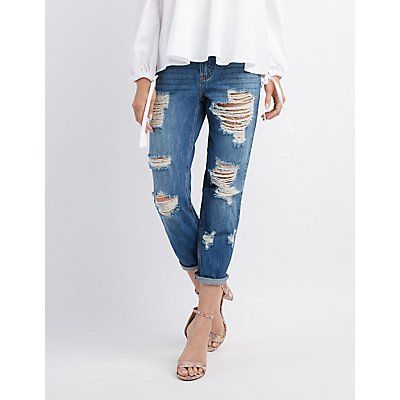 Cello Destroyed Boyfriend Jeans | Charlotte Russe