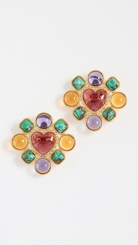 Lele Sadoughi Candy Heart Cluster Earrings | SHOPBOP | Shopbop