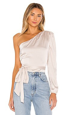 superdown Scottie One Shoulder Top in Bone from Revolve.com | Revolve Clothing (Global)
