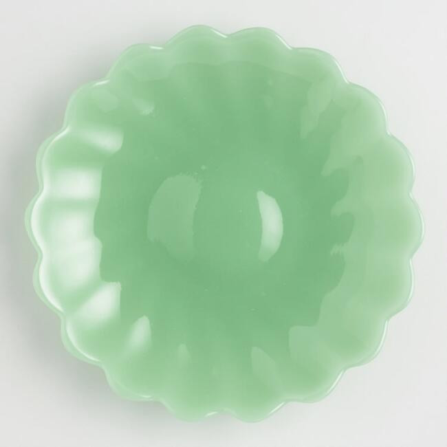 Jade Green Glass Plates Set of 6 | World Market