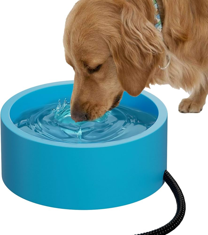 Heated Water Bowl for Dog & Cat, Outdoor Heated Dog Bowl with Chew Resistant Power Cord, Waterpro... | Amazon (US)