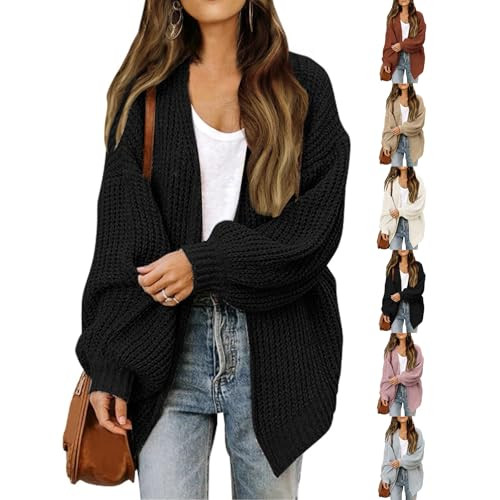 Knit Cardigan Sweaters for Women Open Front Cardigan Ladies Cute Casual Fall Outfits Knitted Swea... | Amazon (US)