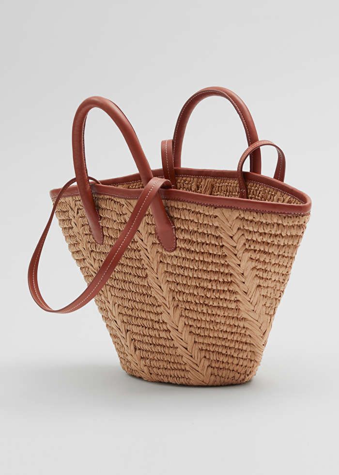 Leather-Trimmed Straw Tote | & Other Stories (EU + UK)