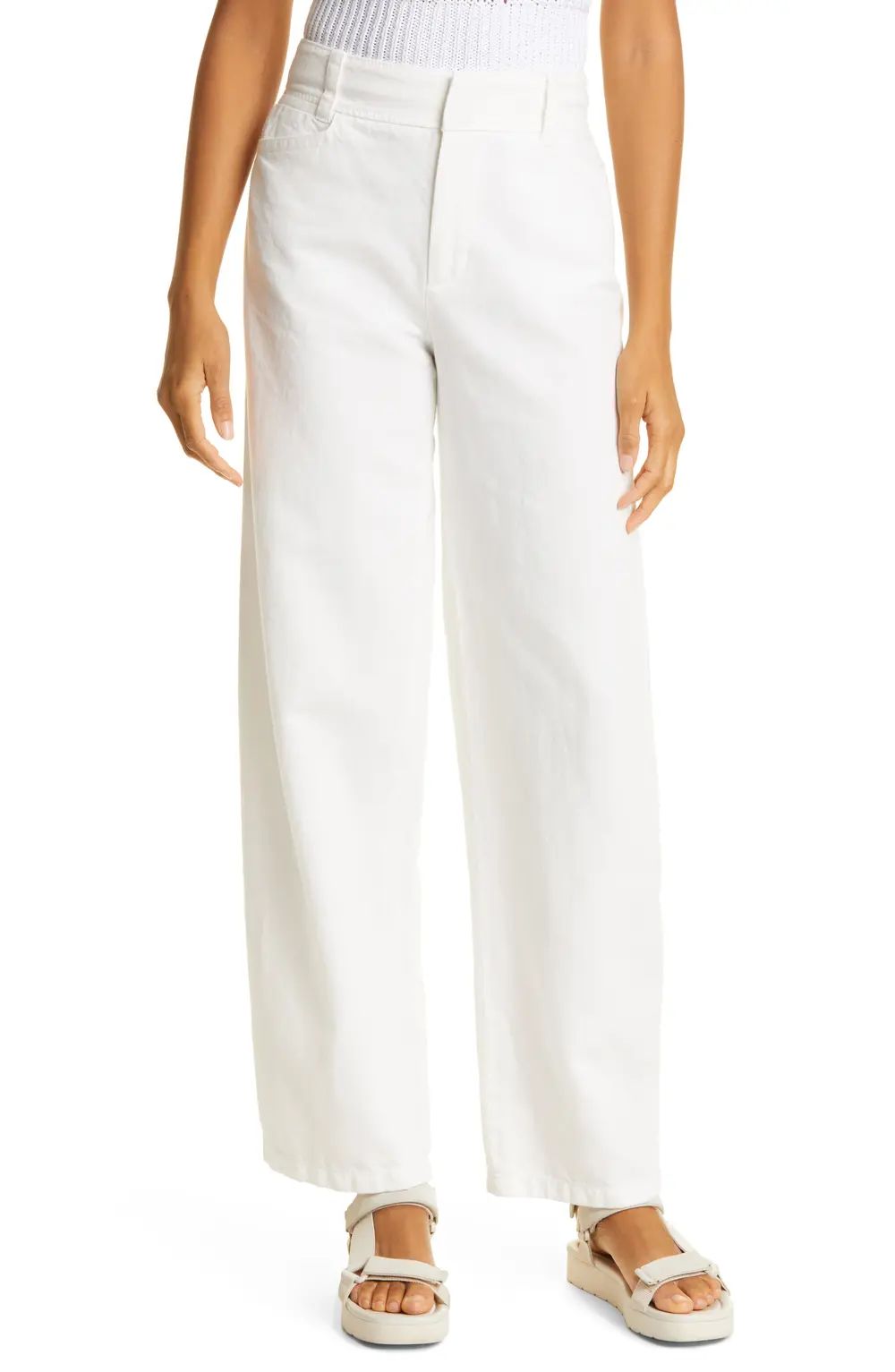Vince Washed Cotton & Linen Blend Pants, Size 8 in Off White at Nordstrom | Nordstrom Canada