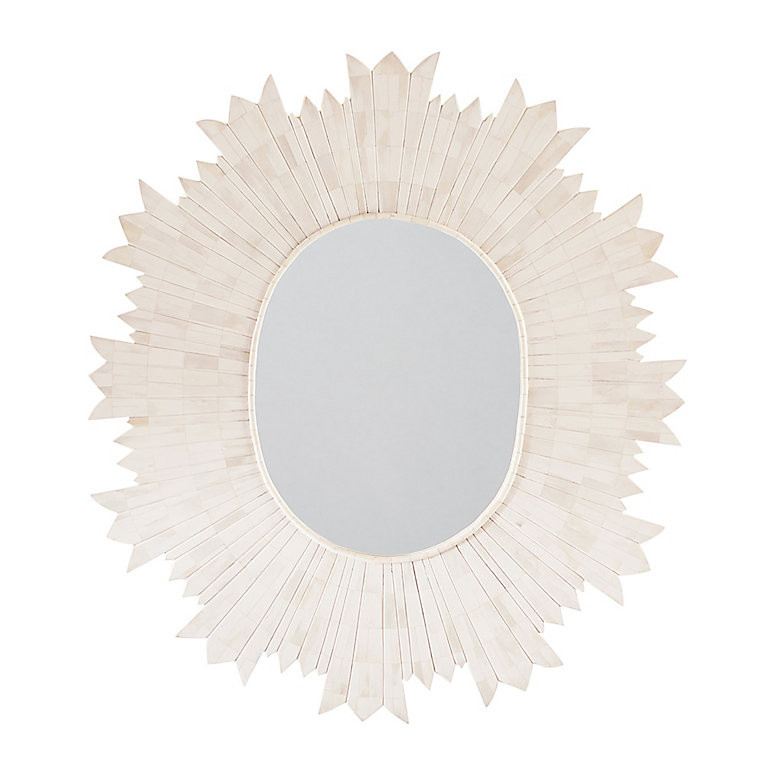 Leela Bone Inlay Mirror with Handcrafted Sunburst Design & Artisan Crafted Details | Ballard Designs, Inc.