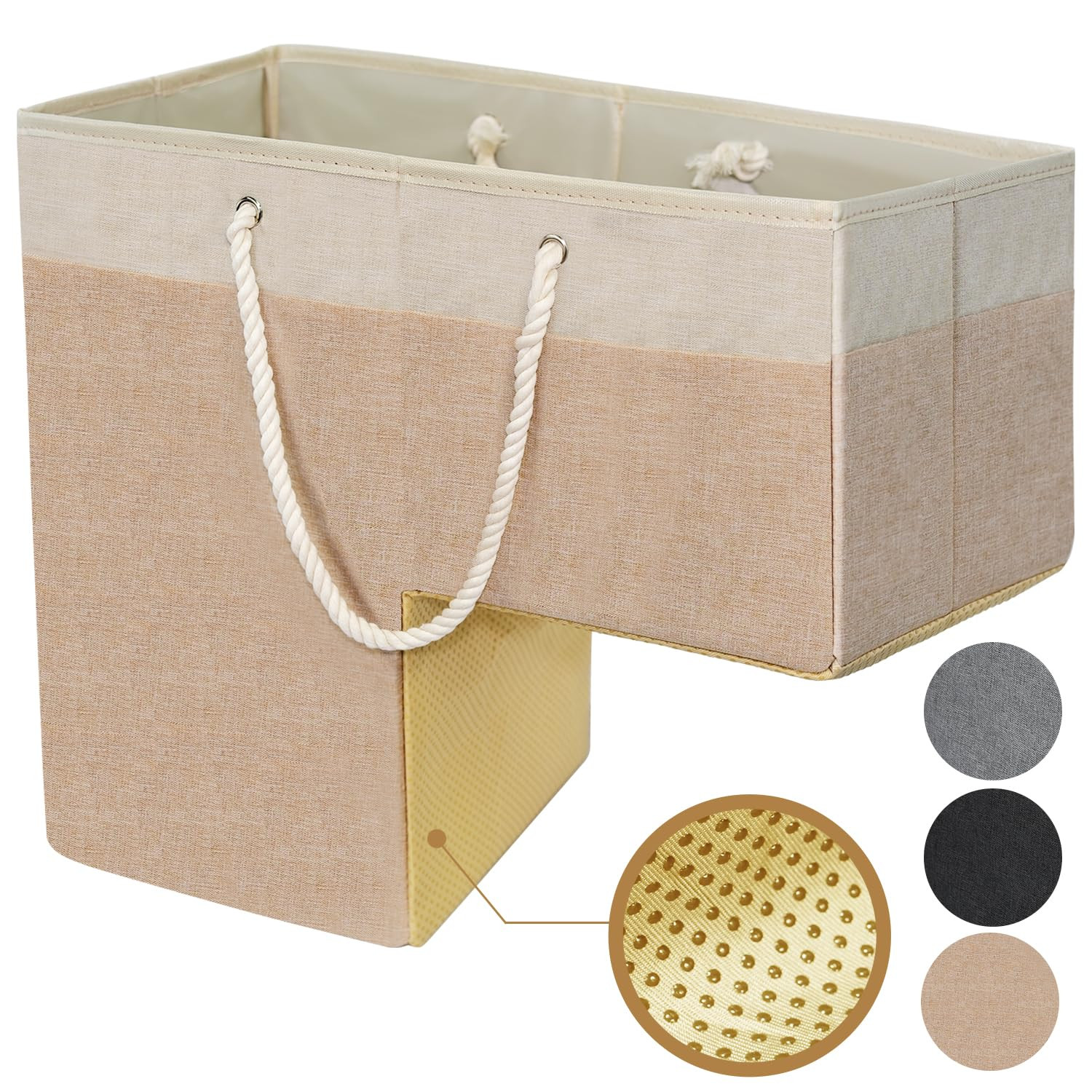 Stair Basket for Stairs with Handle, Staircase Baskets for Carpeted and Wooden Stairs,16" Step St... | Amazon (US)