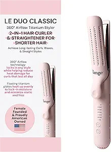 L'ANGE HAIR Le Duo Standard 360° Airflow Styler | 2-in-1 Curling Wand & Titanium Flat Iron Hair ... | Amazon (US)