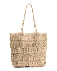 Raffia Ruffle Tote | TJ Maxx