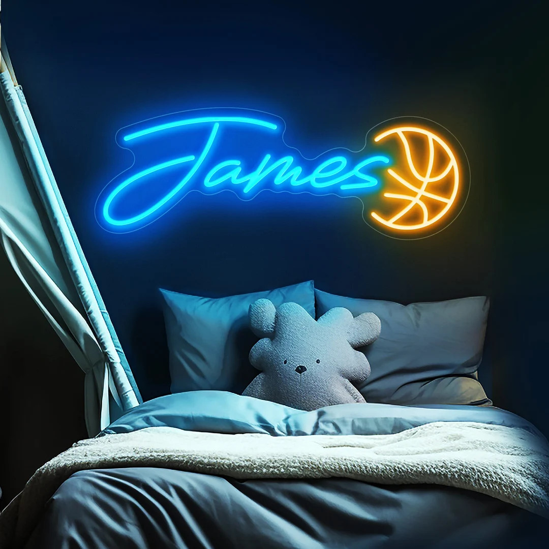 Custom Basketball Name Neon Sign, Personalized Gifts Basketball Name Sign, Basketball Room Decor,... | Etsy (US)
