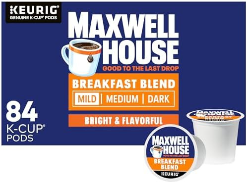 Maxwell House Breakfast Blend Mild Roast K-Cup Coffee Pods, 84 ct Box | Amazon (US)