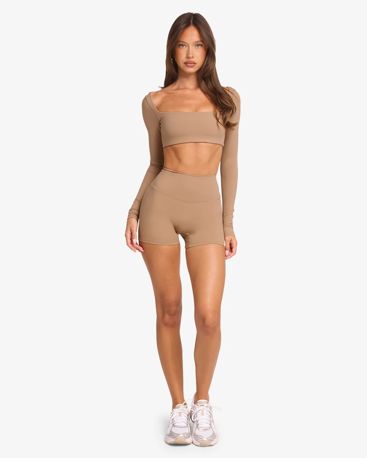Freedom Scrunch Shorts 4" | Toffee | Crop Shop Boutique US