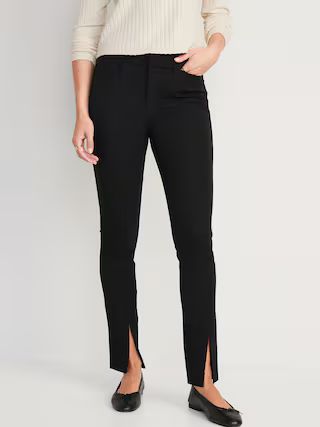 High-Waisted Split-Front Pixie Skinny Pants for Women | Old Navy (US)