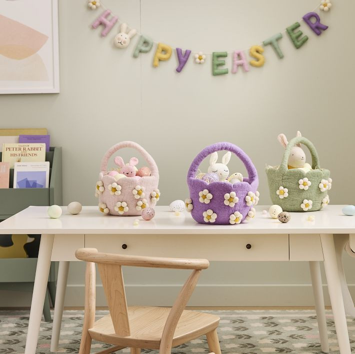 Felt Daisy Easter Baskets | West Elm (US)