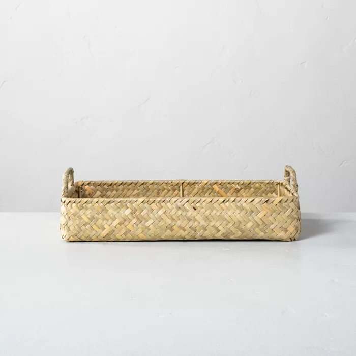 Natural Woven Grass Tray - Hearth & Hand™ with Magnolia | Target