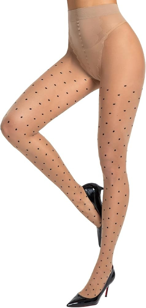 Yilanmy Patterned Tights for Women sheer black tights High Waist Pantyhose | Amazon (US)