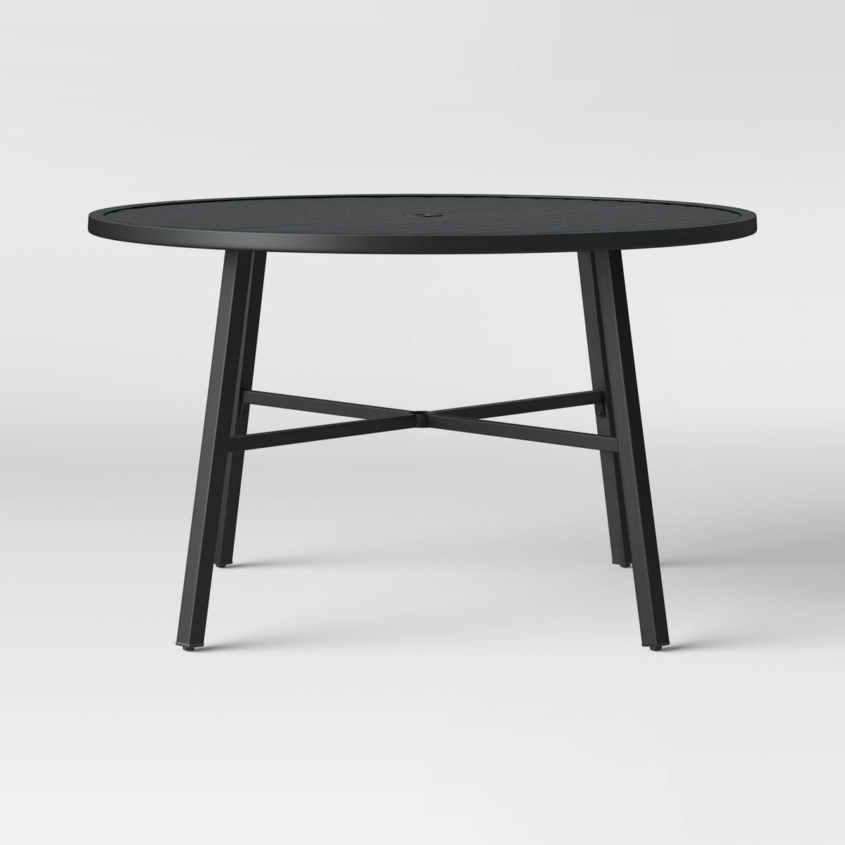 Fairmont 4-Person Round Patio Dining Table Black - Threshold™ | Target