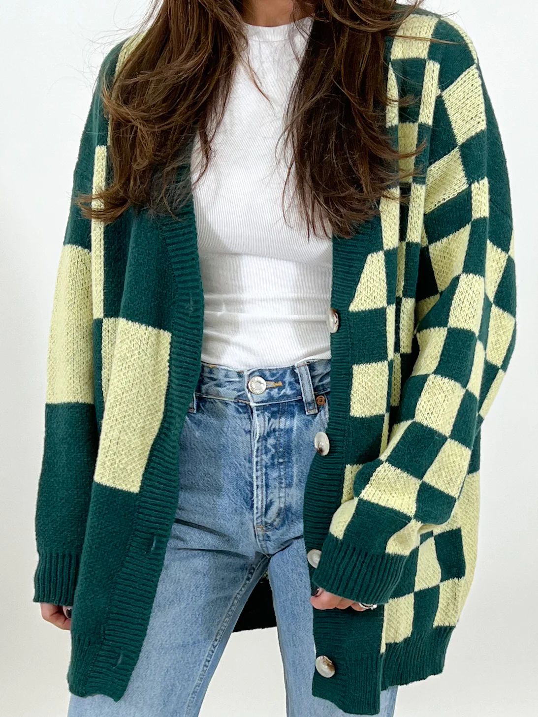 Evergreen Check Cardigan | +Plus Available | Talulah