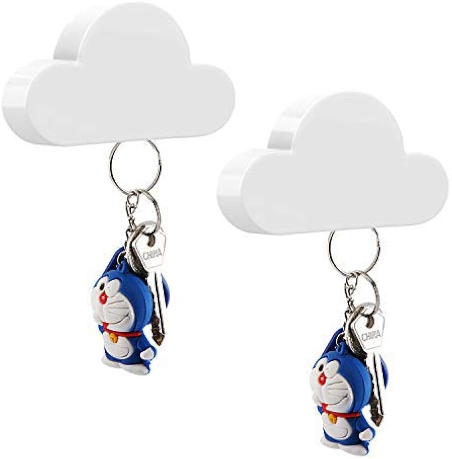 MoKo Magnetic Key Holder, [2 Pack] Magnetic Key Rack Organizer Hooks with Adhesive Magnetic Key R... | Amazon (US)