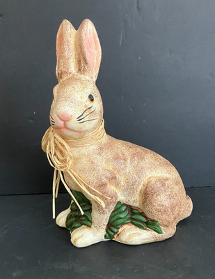 Vintage Chalkware Rabbit Hand Painted ~ Easter Bunny ~ Bunny Rabbit | eBay US