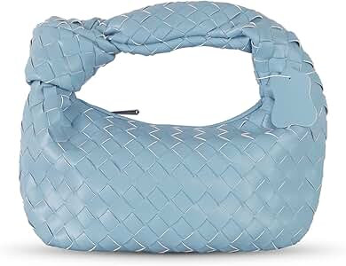 Kowloloo Knoted Women Handbag PU Leather Woven HandBag Fashion Shoulder Bag Purse Woven Handmade ... | Amazon (CA)