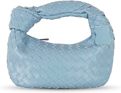 Kowloloo Knoted Women Handbag PU Leather Woven HandBag Fashion Shoulder Bag Purse Woven Handmade ... | Amazon (CA)