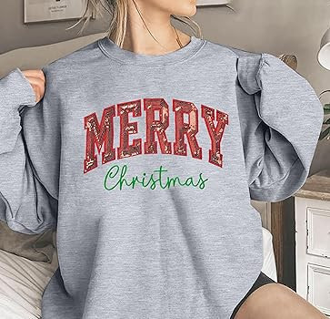 LUKYCILD Christmas Vibes Sweatshirt Women Merry Christmas Shirt Xmas Long Sleeve Shirt Winter Hol... | Amazon (US)