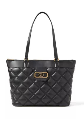 Sam & Libby Quilted Tote, Black | Belk