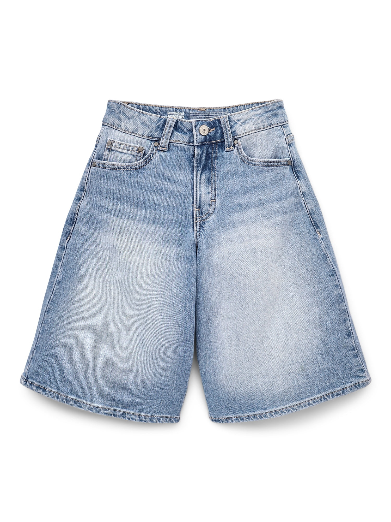 Weekend Academy Girls Bermuda Denim Shorts, Sizes 5-18 | Walmart (US)