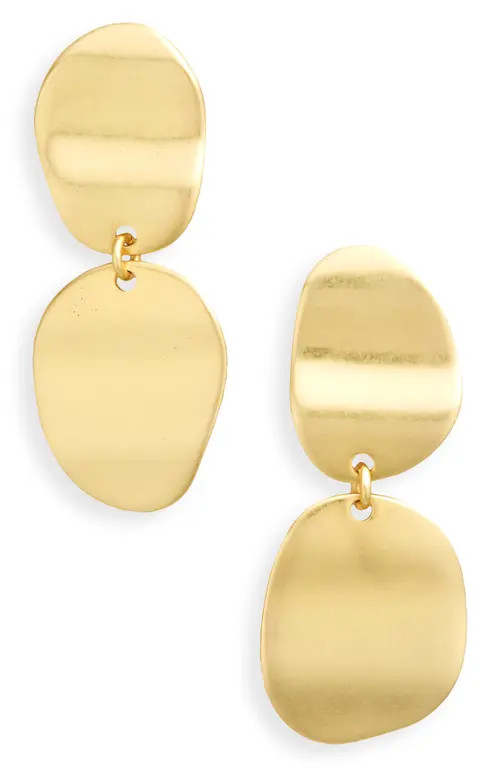 Madewell Sculpted Drop Earrings in Vintage Gold at Nordstrom | Nordstrom