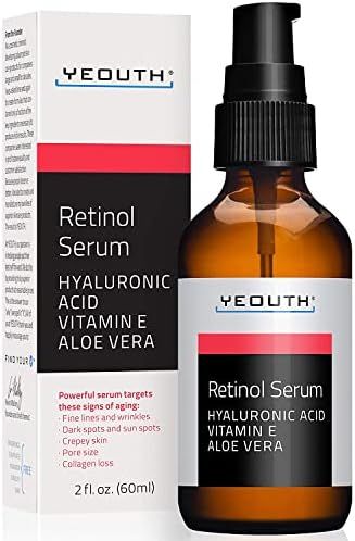 YEOUTH Retinol Serum for Face with Hyaluronic Acid Night Facial Serum, Brightening Serum Targets ... | Amazon (US)