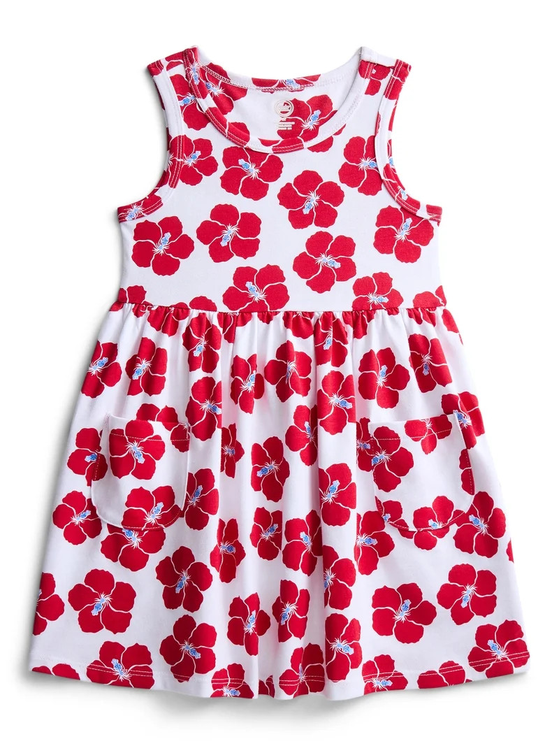 Wonder Nation Toddler Girls Sleeveless Play Dress, Sizes 18M-5T | Walmart (US)