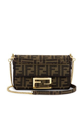 Fendi FF 1974 Mini Baguette Shoulder Bag in Brown | FWRD 