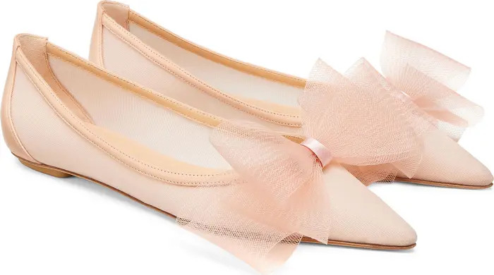 Stuart Weitzman Blushing Bow Pointed Toe Flat (Women) | Nordstromrack | Nordstrom Rack