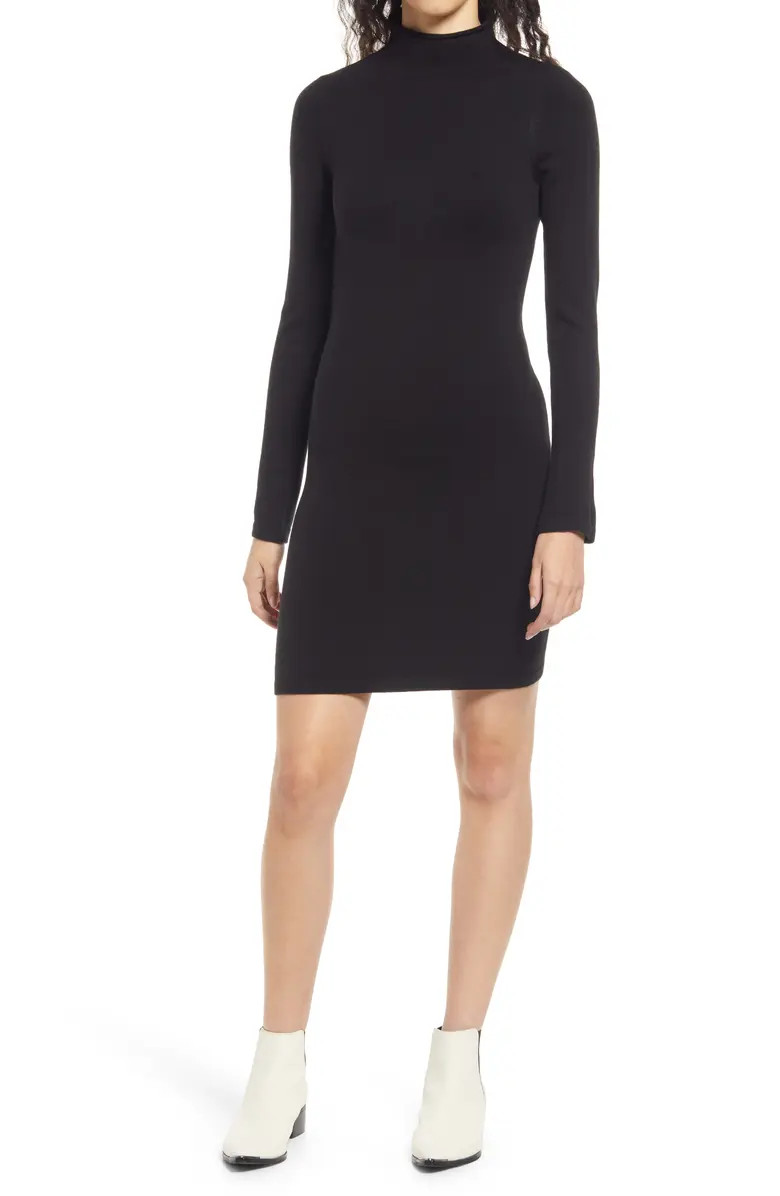 Babysoft Long Sleeve Mock Neck Knit Dress | Nordstrom