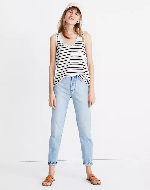 Tomboy V-Neck Tank Top in Stripe | Madewell