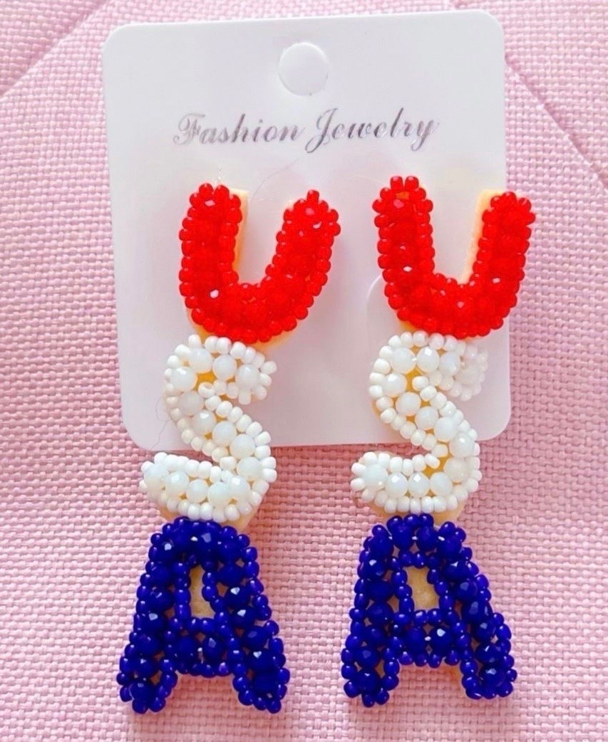 Right at $7 Beaded USA Drop Earrings. Got these a couple of years ago & just pulled them out for this year too! So lightweight you forget they’re on! 

Fourth of July. July 4th. America 250. July 4th Outfit.

#LTKSeasonal #LTKgrwm #LTKPetite