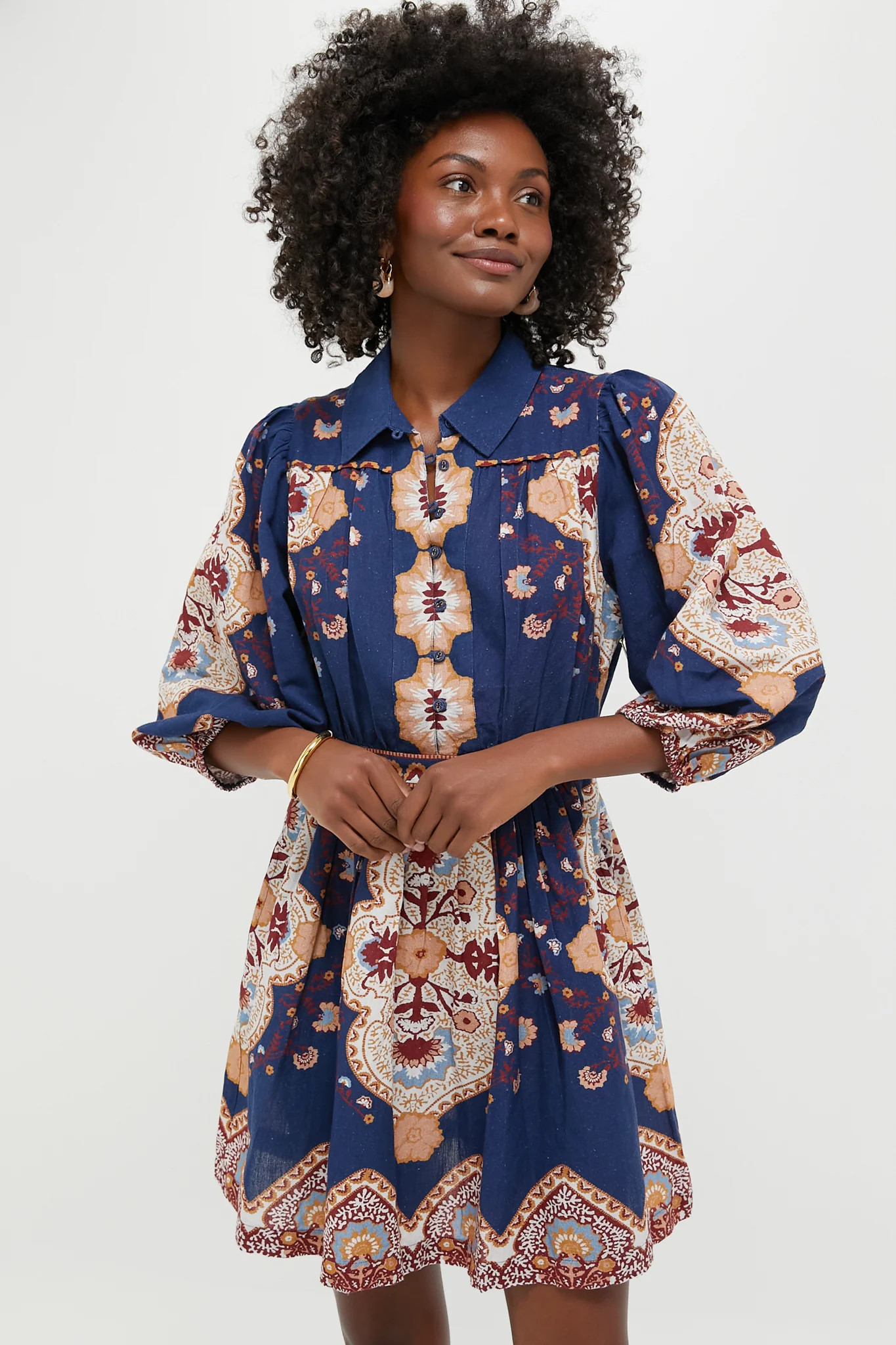 Navy Lagos Print Leigh Mini Dress | Tuckernuck (US)