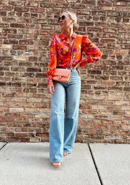 Date night summer look!🧡 Great blouse! I wear a small. 

Great look and got a TON of compliments on this Amazon blouse! My fave trouser jeans run TTS.

Date night outfit. Vacation outfit. Summer outfit. Amazon finds. Amazon blouse.

#LTKSaleAlert #LTKStyleTip #LTKFindsUnder50