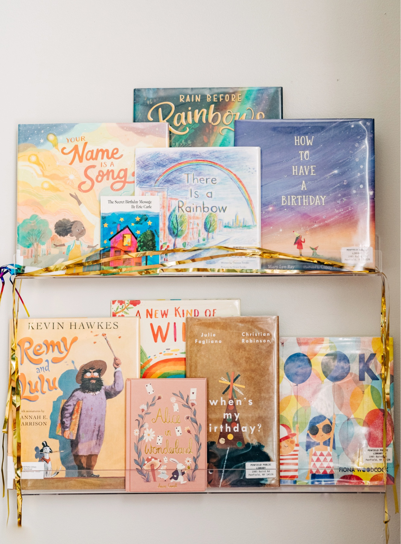 Children’s Books about rainbows and birthdays // birthday shelves // rainbow shelves // shelfie

#LTKbaby #LTKfamily #LTKkids