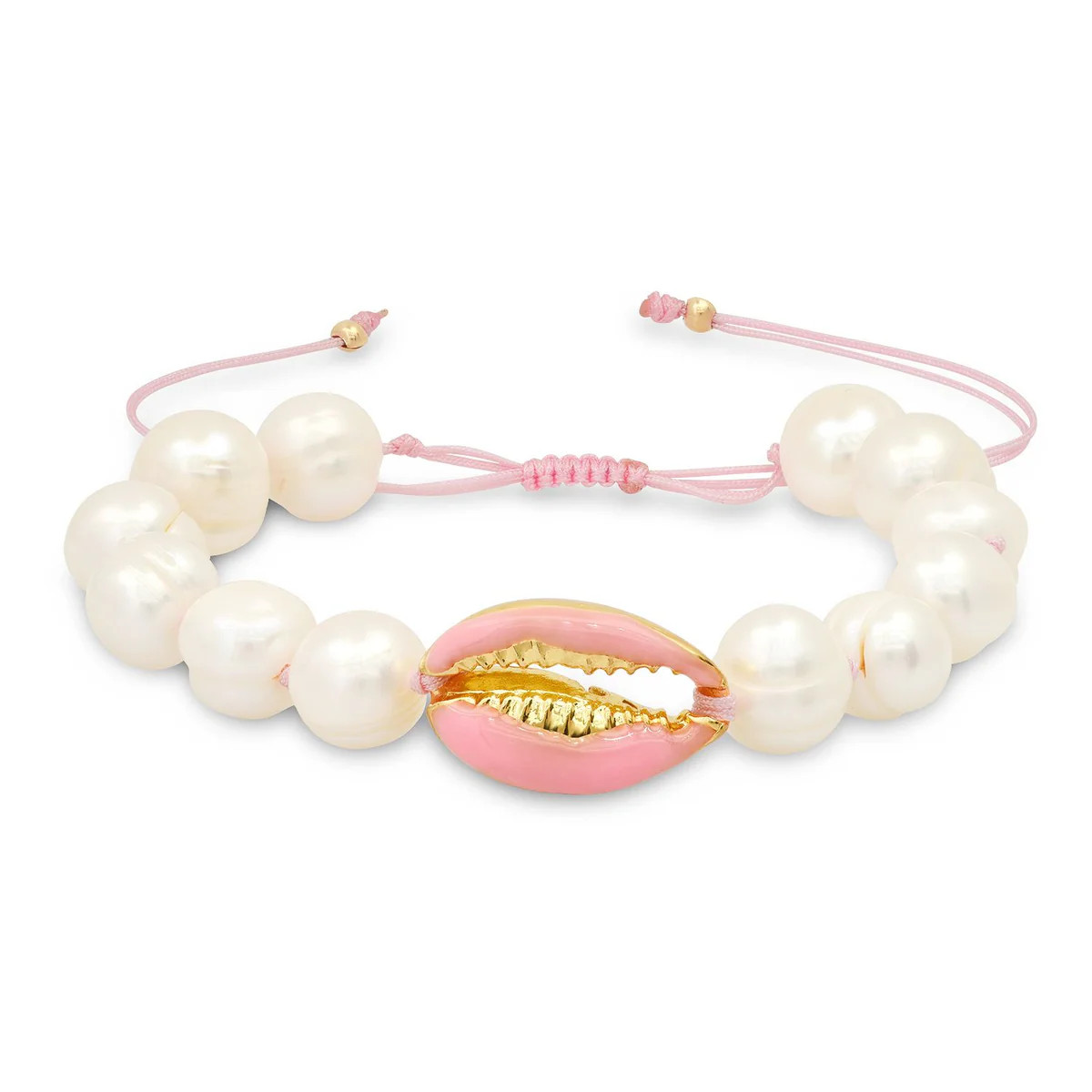 Turquoise or Pink & Gold Shell Fresh Water Pearl Bracelet | Milestones by Ashleigh Bergman