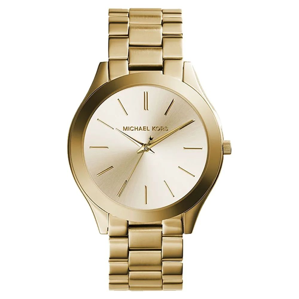 Michael Kors Women's Slim Runway Gold-Tone Watch 42mm MK3179 | Walmart (US)