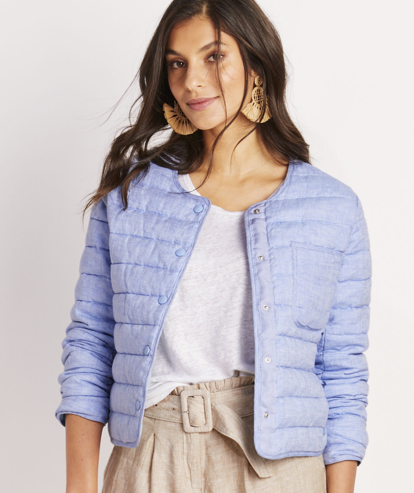 Lightweight Linen Puffer | vineyard vines